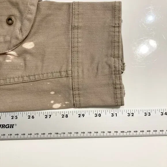 JORDAN CRAIG Pants Men 36/32 Cargo Bondage-Straps Acid-Splatter Tan Fitted”Ross”